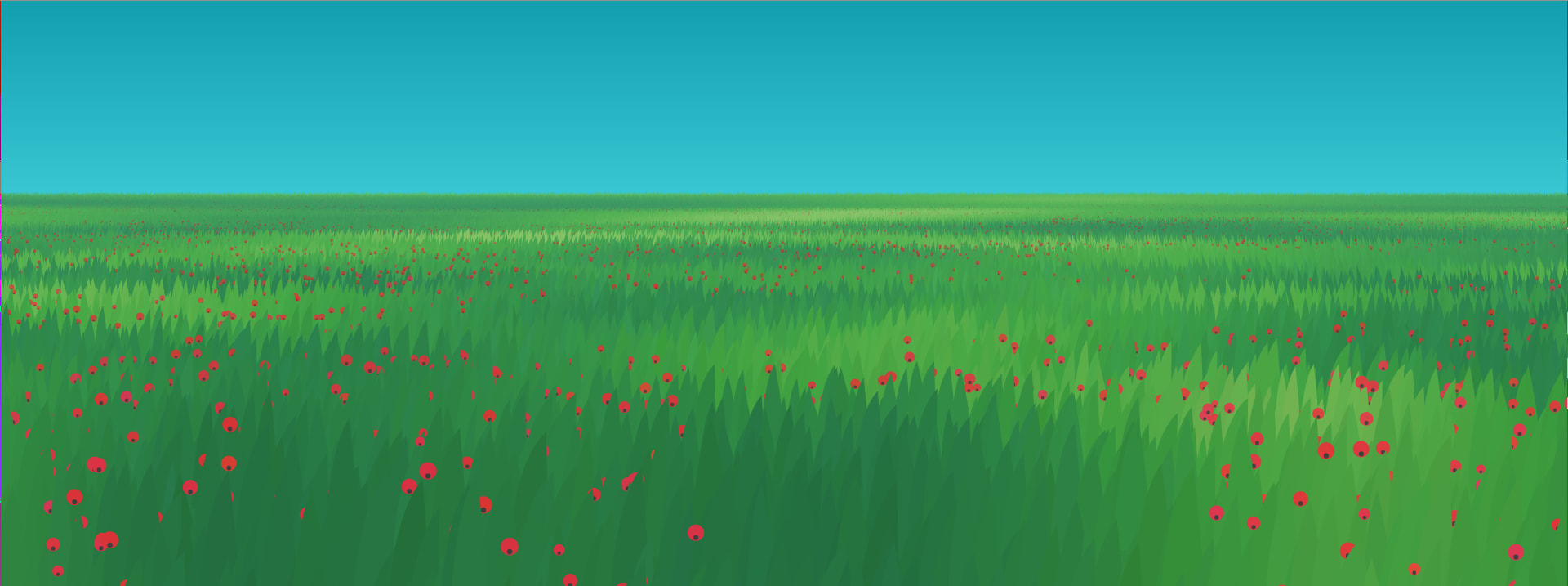 A peaceful grass scenery to ease your mind before diving in.